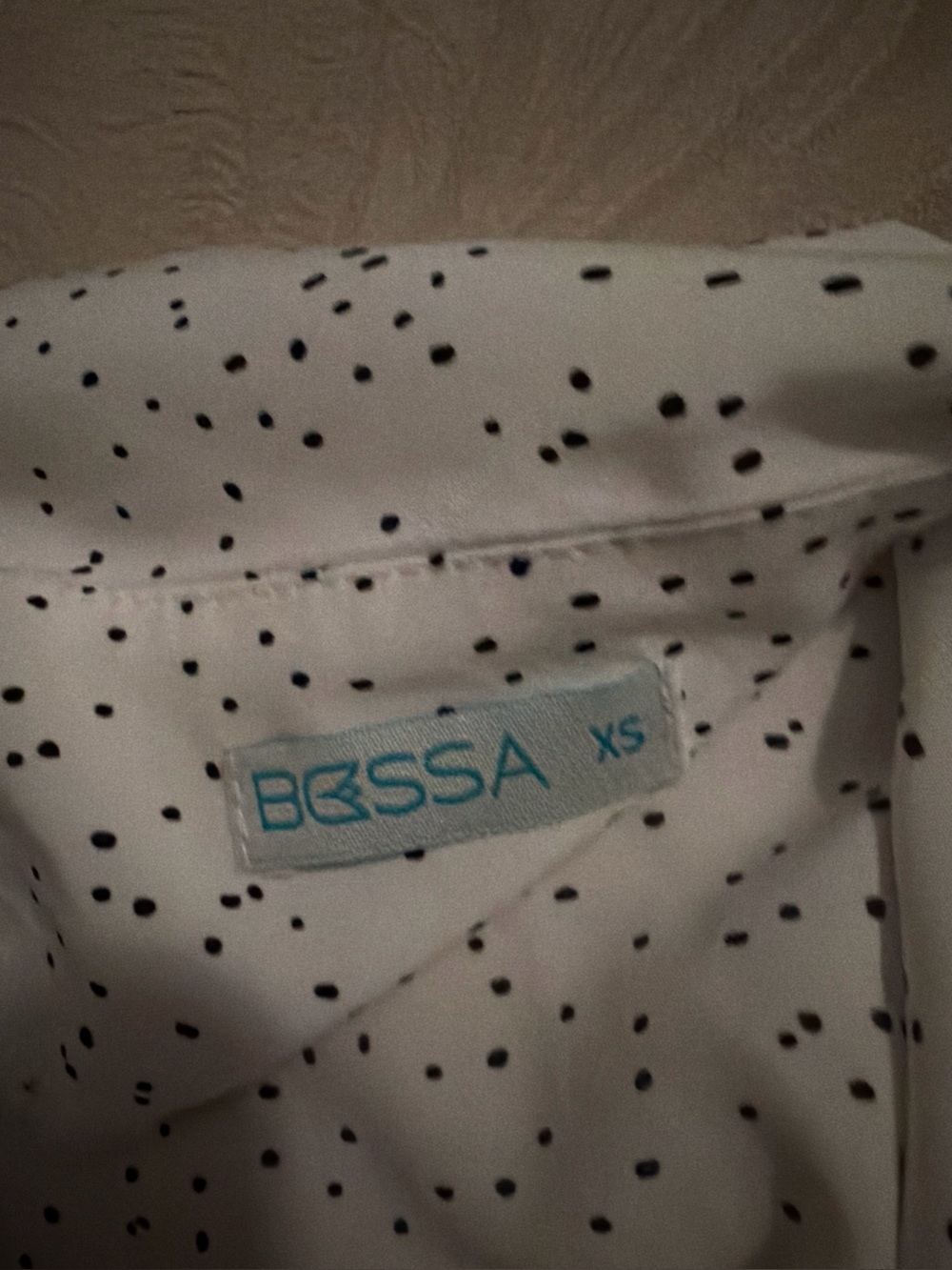 Bessa  XS White Dot Print wrap dress